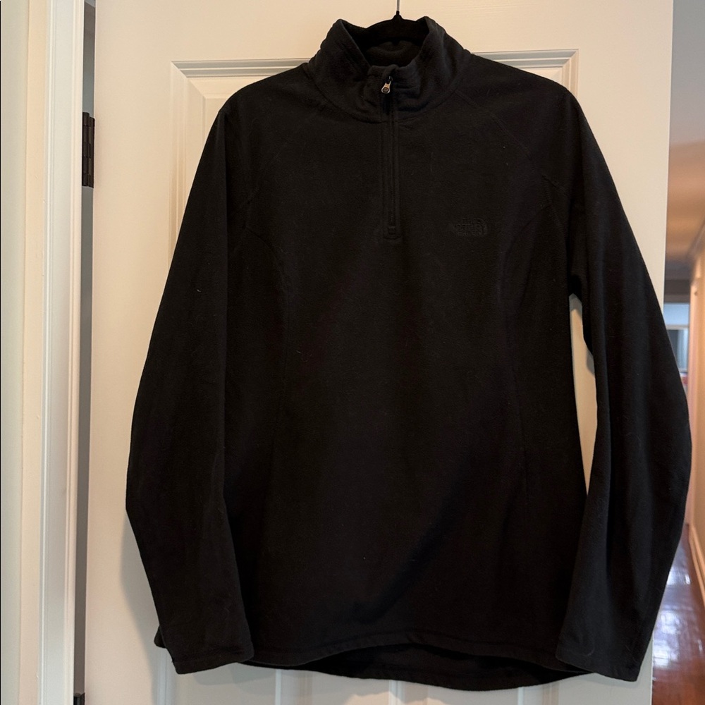 North Face Black Quarter-Zip Fleece Pullover
